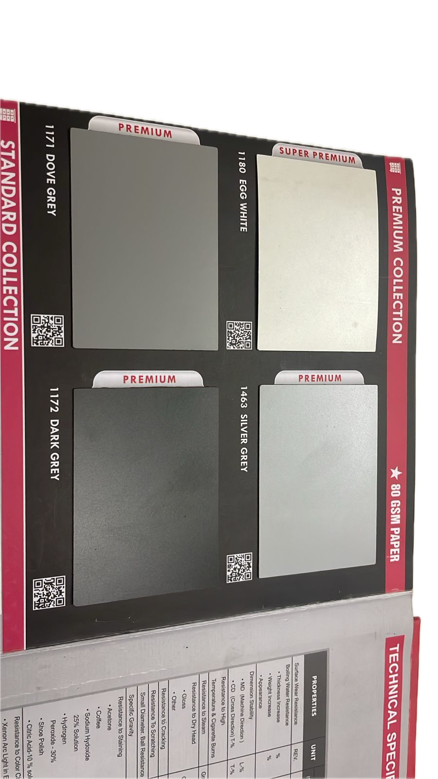 Durian Premium Solid Collection – grey and white inner laminate shades – Samta Plywood Centre Ahmedabad
