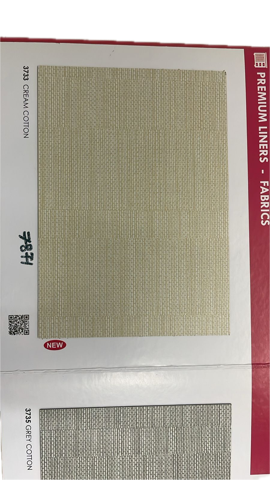 Durian Cream Cotton inner laminate swatch – design 3733 – available at Samta Plywood Centre Ahmedabad
