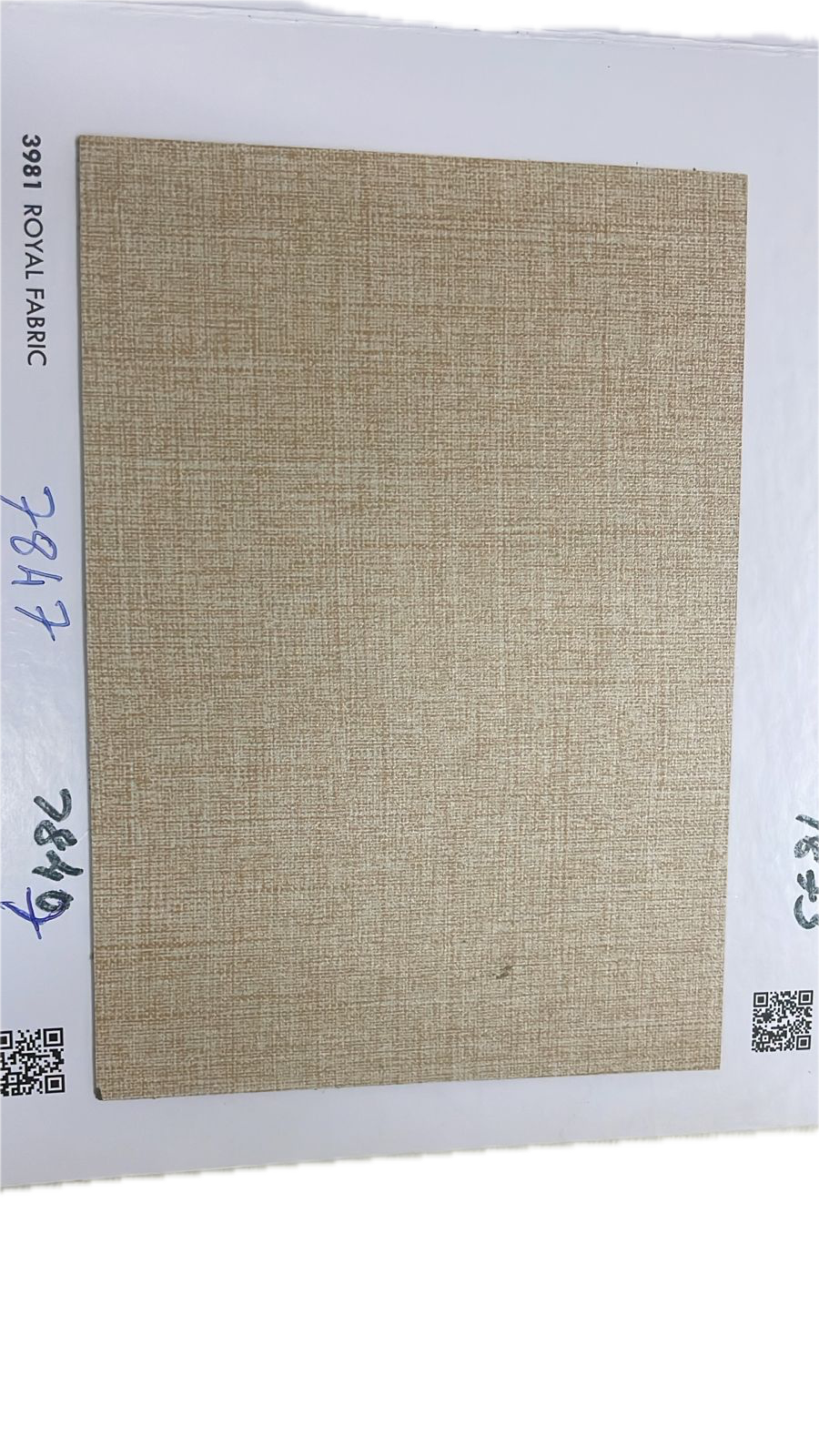Durian Royal Fabric inner laminate swatch – design 3981 – Samta Plywood Centre Ahmedabad