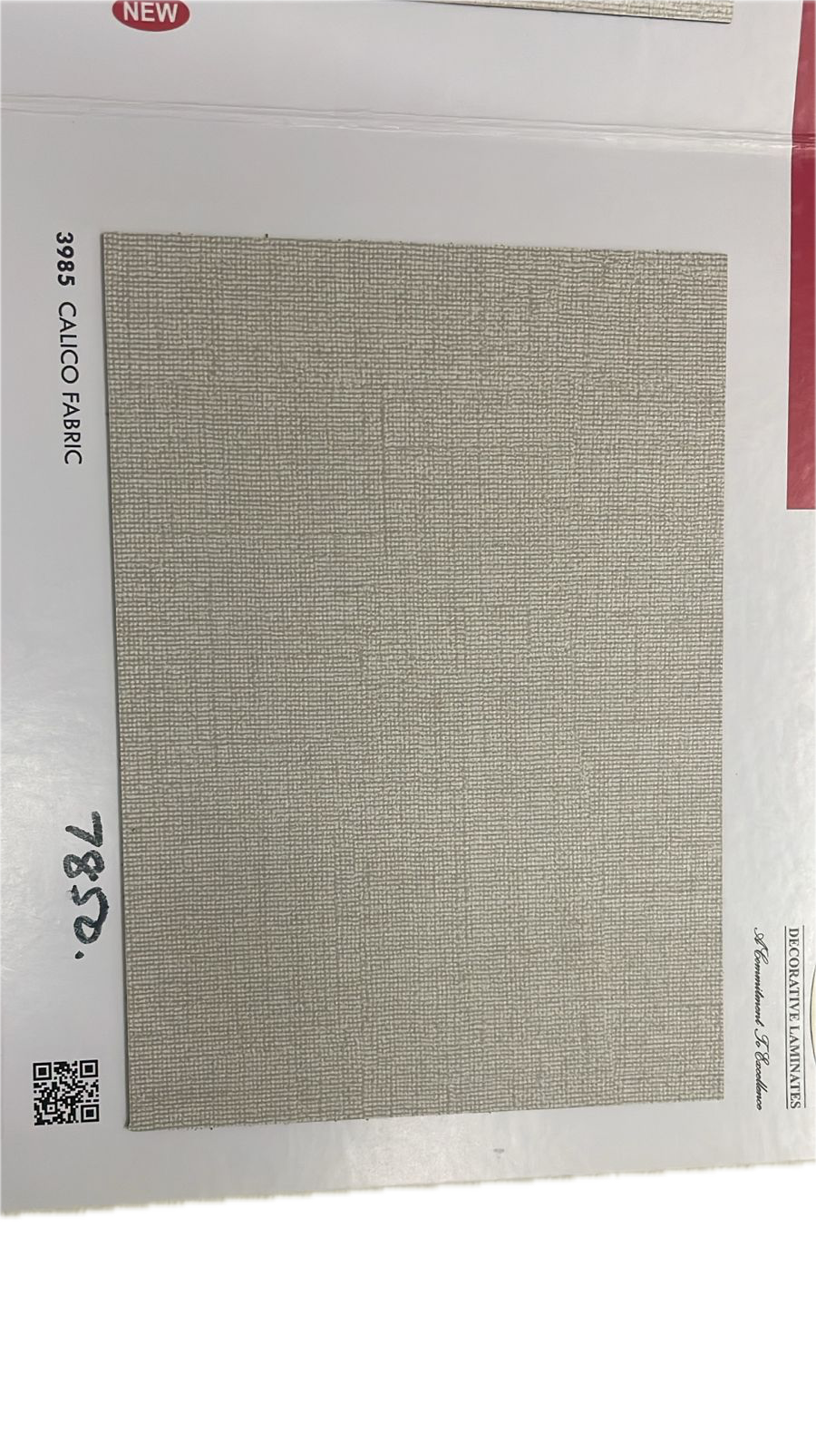 Durian Calico Fabric inner laminate swatch – design 3985 – available at Samta Plywood Centre Ahmedabad