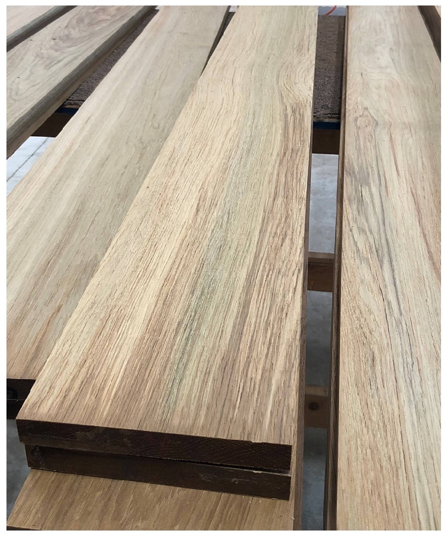 Ghana teak timber planks in stock at Samta Plywood Centre, Ahmedabad